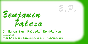 benjamin palcso business card